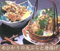 めひかりの天ぷらとから揚げ